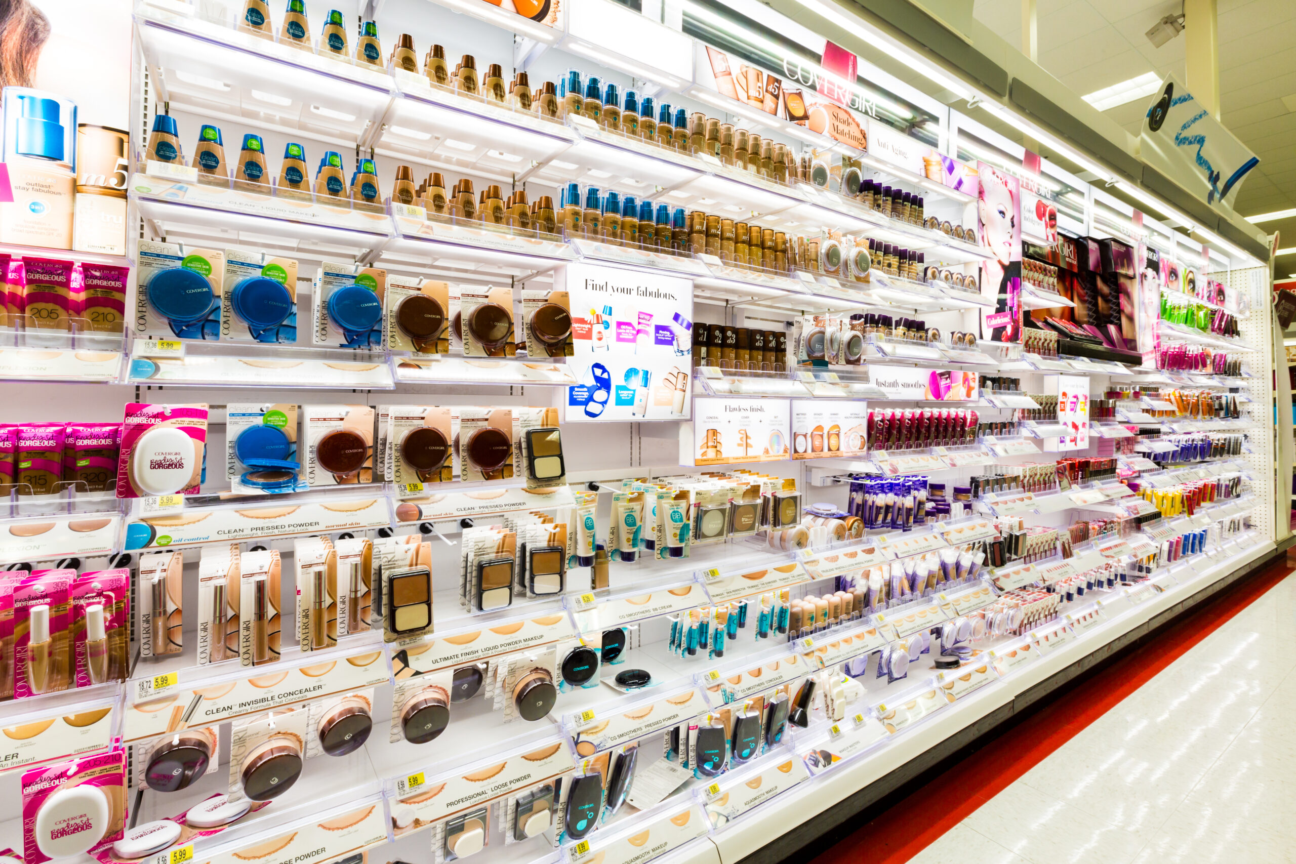 Reset of makeup aisle